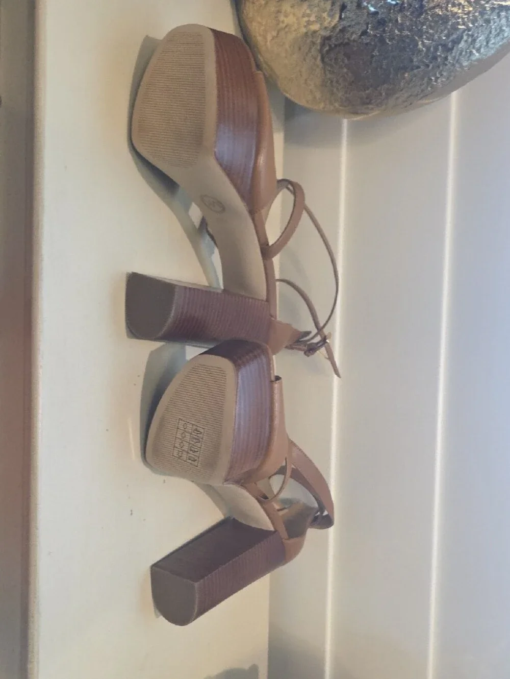 Michael Kors Brown Strappy Platform Block-Heel Sandals